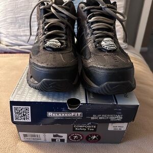 Skechers Men's Gray Composite Safety Toe Athletic Shoes